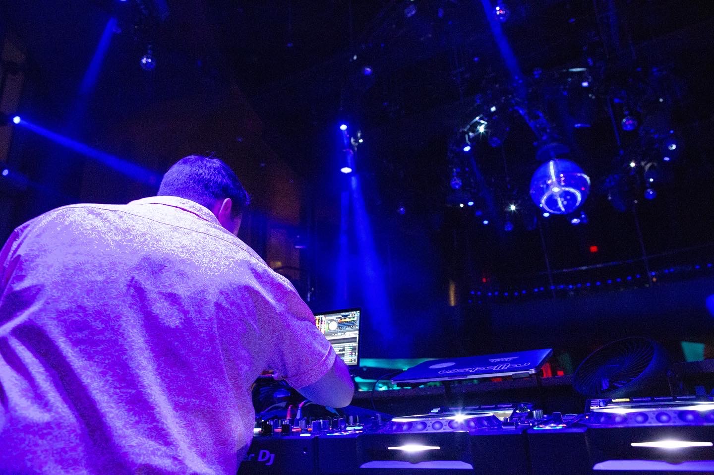 Club uplighting on the dance floor