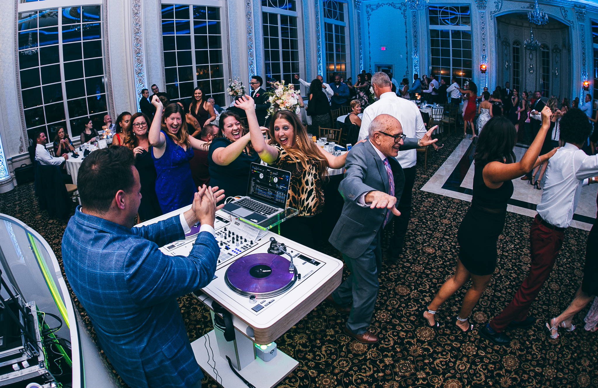 Conga line across the reception